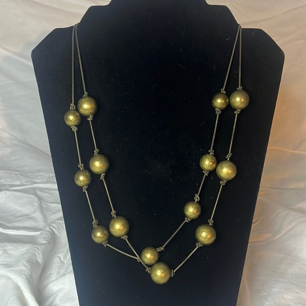 Bronze sphere necklace